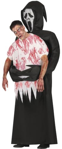FIESTAS GUIRCA | Carrying Death Kostüm für Erwachsene - Tunika und Fächer - Sensenmann- und Geisterkostüme für Halloween, Karneval und Gruselpartys - Ideal für Herren