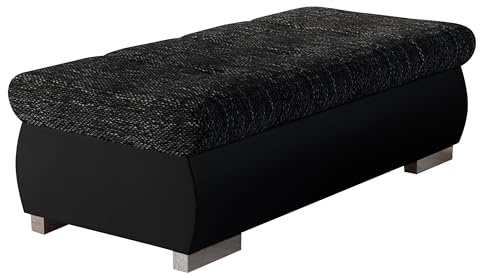 Mirjan24 Polsterhocker Sitzbank Orkan groß Hocker Sitzhocker Modern Pouf Fußbank Sitzmöbel 120x60 (Soft 011 + Lawa 06)