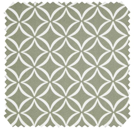 novely® HANAU Evita - Dekostoff mit Kreisen-Rauten-Print - Robuster Möbelstoff - Pflegeleichte Meterware 1lfm | Farbe: 26 Khaki