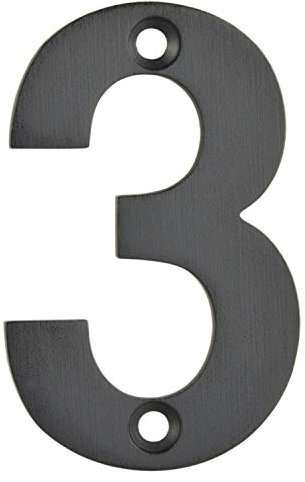 Mercury | Cast Metal Door Numbers With Fixing Screw