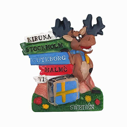 3D-Kühlschrankmagnet, Reise-Souvenir, Geschenk, Heim- und Küchendekoration, Magnetaufkleber, Schweden-Kühlschrank-Magnet-Kollektion