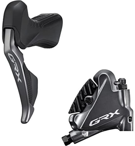 Shimano GRX ST-RX815 GRX Di2 2-Gang STI entlüftet mit BR-RX810 Messschieber, links hinten