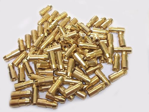 UKCable-Ties Brass Bullet Crimp Wire Connector Classic Car Motorcycle Cable Terminals (50, 2.0mm²)