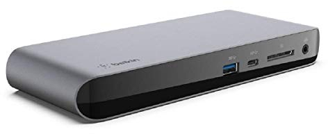 Belkin Thunderbolt 3 Dock Pro mit 0,8 m langem Thunderbolt 3-Kabel (Thunderbolt Dock für macOS und Windows), Ports für 2 Monitore mit 4K bei 60 Hz, Datenraten von 40 Gbit/s, Upstream-Laden mit 85 W