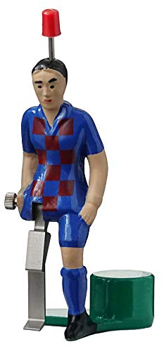 TIPP-KICK Pro-Kicker CL Barcelona I Original Spieler für Groß & Klein I Spielspaß mit der Fußball-Figur Spiel I Zubehör I Trikot Blau/Rot