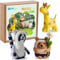 Nadelfilz-Anfänger-Set – Wolle zum Filzen süßer Tiere, Anleitung, Kunst und Kisten, einfaches lustiges Familienprojekt inklusive 3-in-1 Giraffe Waschbär Igel Nadelfilz Starter