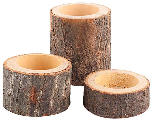 Carnaval de la Saint-Valentin Bougeoir en Bois Durable Porte-Bougie à thé, bougeoir en Bois Rustique, pour la fête d'anniversaire de Vacances de Mariage