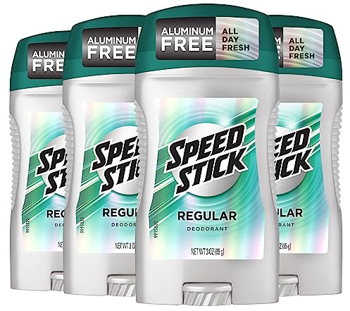 Speed Stick Deodorant for Men, Regular, 3 Ounce (Pack of 4)
