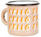 MUGSY Emaille Tasse, Retro Hello Sunshine, 300ml, Outdoor Ausrüstung, bruchfest & leicht