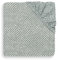 Jollein Spannbettlaken Gitterbett Jersey 60 x 120 cm - Snake - Ash Green