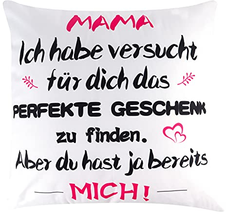 Rebundex Mama Geschenk für Kissenbezug Muttertagsgeschenk Geschenk Muttertag Mama Geburtstagsgeschenk für Mutter Muttertagsgeschenke Kissenbezug für Cama Sofá Silla 45cm*45cm