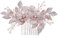 Blumenhaarschmuck, Hochzeits Haarkamm, Strass haarkämme, Mit Strasssteinen und Kunstperlen, Verwendet für Braut und Brautjungfern Hochzeits Haarschmuck (Roségold)