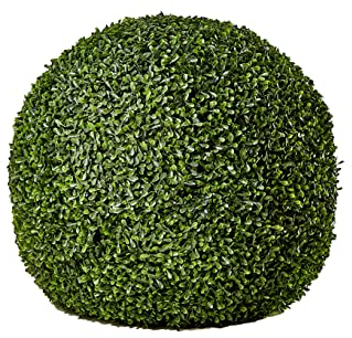 Serene Spaces Living Artificial Boxwood Topiary Ball, Real Looking Decorative Balls for Backyard, Balcony, Patio, Garden, Entryway, Wedding & Home Décor, Boxwood Sphere, 20 Diameter