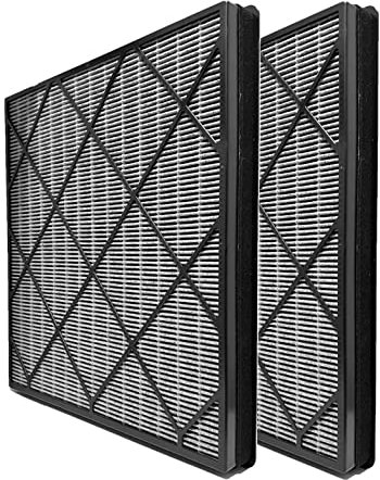 Nispira HE400 True HEPA Filter Replacement with Activated Carbon Infused Advanced Odor Lock For Shark Air Purifier 4 Fan HE401 HE402 HE405, 2 Packs