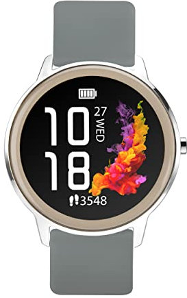 Sekonda Flex Womens 42 mm Smart Watch with Heart Rate and Sleep Monitor, Daily Activity, Sports, Music, Weather and Message Functions with Silicone Strap