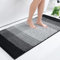 Homaxy Chenille Badezimmerteppich rutschfeste Hochflor Badematte Waschbar Badteppich Weich Badvorleger Saugfähige Duschvorleger für Badezimmer - 60x120 cm, Schwarz