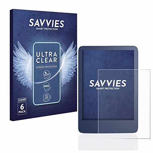 savvies (6 Pezzi Pellicola Protettiva per Amazon Kindle Reader 2022/2024 Protezione Schermo Trasparente