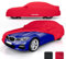 BUSHBOCK Premium Housse de Voiture d'intérieur Compatible avec Les principales Voitures, Tissu Élastique, Respirant et Anti-Poussière, Doublure Douce, Ajustement Serré (Rouge, L)