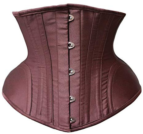 r-dessous Damen Unterbrust Corsage schwarz Taillen Mieder Korsett Schnür Corset Steampunk Gothic Übergrößen Groesse: S
