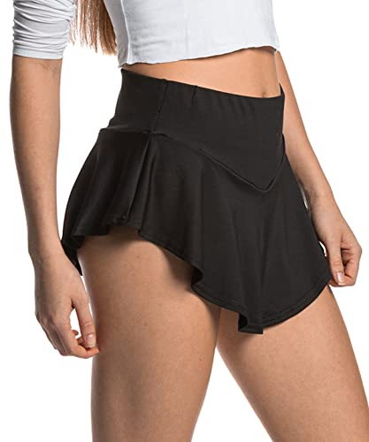 Minirock - sexy kurzer up and down Mini Rock mit Innenslip - schwarz S