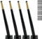 TempFoo 16 Inch Metal furniture Legs Oblique Conical Metal Legs Matte Black Gold Mid-Century Style Furniture Feet for Sofa Cabinet Table Chair Cupboard Couch Home DIY Projects（4PC）(40cm)