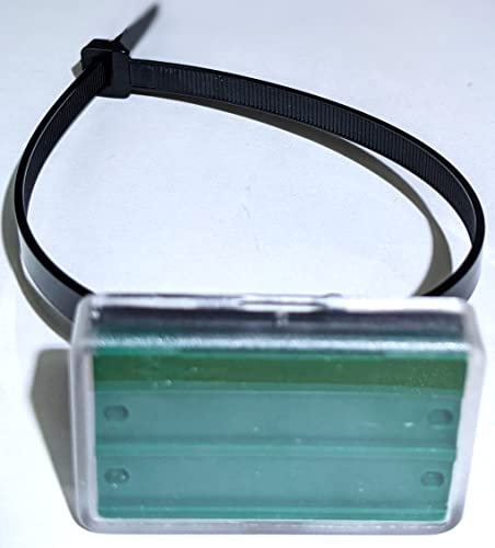 10 Schilderhalter 2,30€/Stück für Rohre und technische Anlagen mit grünem Hintergrund