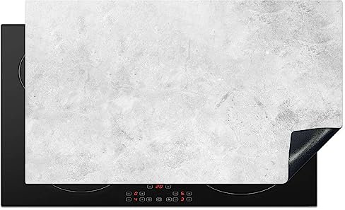 KitchenYeah© Herdabdeckplatte Einteilig Küche Ceranfeld Abdeckplatte Cerankochfeld Abdeckung Induktionskochfeld Schutzmatte Marmor - Design - Grau - Marmoroptik - Moderne - 90x52 cm
