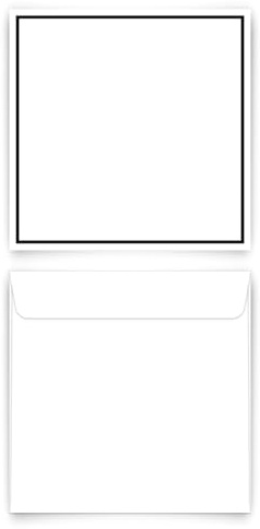 20 x Trauer Briefumschläge Briefumschlag Quadrat 155x155mm (für 148x148mm Karten) Selbstklebestreifen ohne Fenster Kuvert Umschlag, Innen weiß