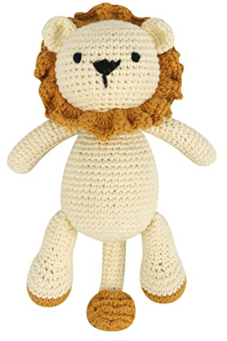 MISUVRSE 7 5 Zoll Ausgestopfter Löwe Gehäkelter Löwe Stofftier Raumdekoration Emotion Beschwichtigen Für Kleinkinder Mädchen Büro Ornament Kuschelpuppen Für Mädchen