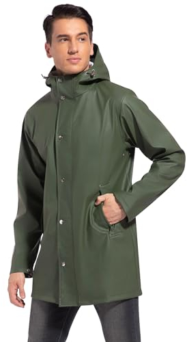 UNIQUEBELLA Giacca da uomo, impermeabile, con cappuccio, antivento, traspirante, da esterno, da uomo, leggera.