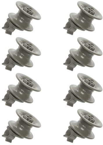 Dishwasher Basket Wheels for Bosch Neff Siemens, Upper Rack, Set of 8