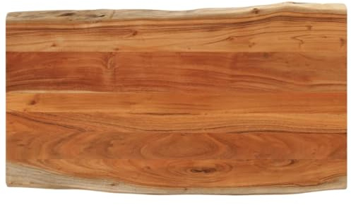 vidaXL Tischplatte 110x60x2,5cm Rechteckig Massivholz Akazie Baumkante