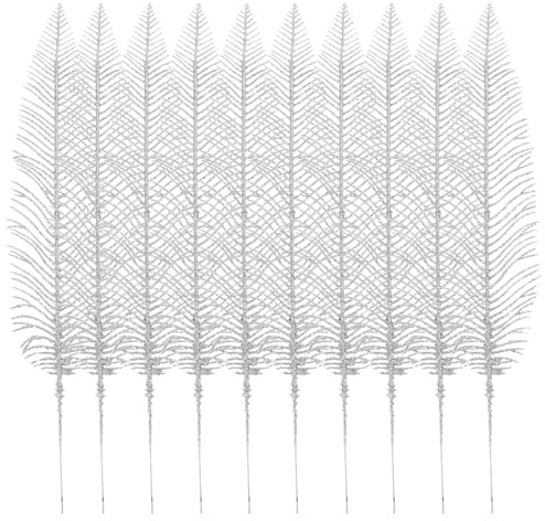 Cabilock 10pcs Artificial Flower Picks Flower Branches Powder Holiday Vase Tree Filler Christmas Leaves Stems Decorative Leaves Arrangement Ornament
