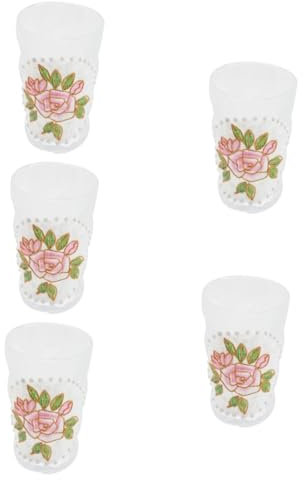 Garneck 5St klare Tasse Weinkelche Gläser klarer Trinkbecher Haferflocken Tassen wassergläser wasserbecher kaffeegläser wassernapf Wiederverwendbare Trinkgläser Milchbehälter Glas Rosa