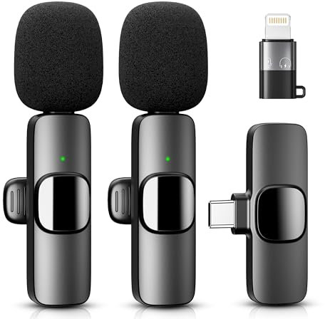 YRF micrófono inalámbrico de Solapa para iPhone Android iPad, Mini micrófono, 65FT Distancia, micrófono inalámbrico para grabación de vídeo, Streaming, podcasting, Vlogging, Youtube, Tiktok