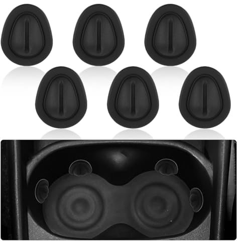 COMNICO Car Cup Holder Limiter, 6 Pcs Silicone Non-Slip Drink Stopper Self-Adhesive Elastic Car Coasters Water Bottle Stabilizers Universal Auto Interior Accessories for Car Truck