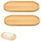 2-Pack Bamboo Soap Dispenser Tray, Small Oval Wooden Serving Tray for Snacks & Succulents