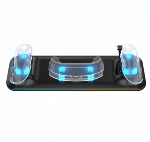 Magnetische Ladestation für Meta Quests, VR Headset Controller Ladestation, Quests 3S Ladestation mit RGB Licht, Quests 3S/3 Zubehör (Black)