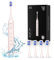 Sonic Electric Toothbrush for Adults&Teens - 180 Days Ultra Long Battery Life, Seamless Button&48000VPM Rechargeable Tooth Brush, 4 Brushing Modes/4 Replacement Heads/Smart Timer/IPX8, Deep Clean