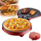 10 in Countertop Pizza Maker, 180 Degrees Open, Non-Stick Cooking Plate/Easy Cleaning, Double-Sided Heating/Baking Evenly, for Pizza Quesadillas, Meals for 2-3 People,Red