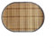 ZAMETTER Set de table tissé avec bord ovale en bois rustique (1 set de table 43 x 30 cm)