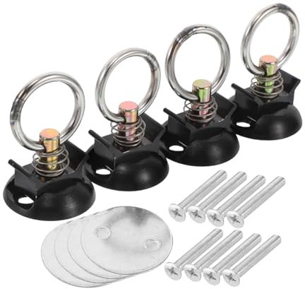 Cabilock 4Stücke Ankersystem Robuste Zurrpunkte für Lkw Anhänger und Motorräder Installieren Langlebige Konstruktion für Transportsicherung