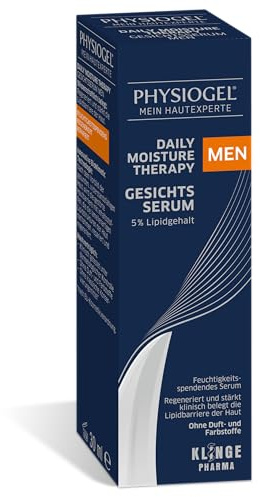 PHYSIOGEL Daily Moisture Therapy Gesichtsserum MEN – tägliche Gesichtspflege für Männer, intensiv feuchtigkeitsspendend, stärkt die Hautbarriere, schnell einziehend & ohne Duftstoffe