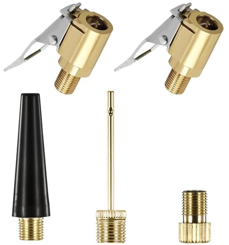Tyre Inflator Adapter Set, Tyre Air Chuck Adapter, Bike Pump Adaptor, Inflatable Pump Adaptors, Valve Adapter Kit For Cars, Bicycles, Sports Balls and Inflatables
