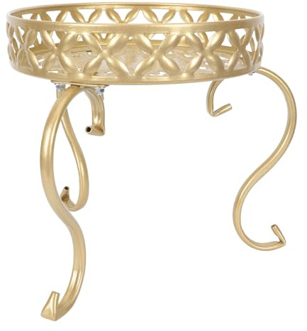 SHINEOFI Supporto per Fioriera in Ferro Oro, Base per Vaso da Giardino | Stile Europeo Creativo, Forma Semplice, per Flowerpot e Piante in Vaso, Uso Outdoor