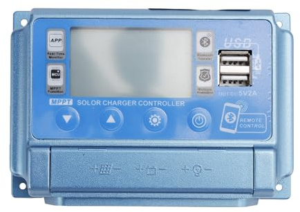 Topteng 30A MPPT Bluetooth APP Solar Charge Controller Charger passend für 12V-60V Battery Blue