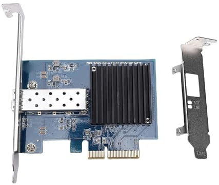 Topiky 10-GbE-SFP- und Glasfaser-Ports-Ethernet-Adapter für Server, 10-Gbit/s-PCIe-X4-NIC-Netzwerkkarte, Glasfaser-Netzwerkkarte mit Einem Einzelnen SFP-Port, Ethernet-LAN-Adapter,