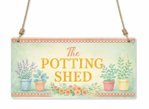 1x The Potting Shed Garden Metal Hanging Sign/Plaque Gift Novelty cpt13