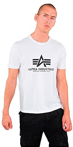 Alpha Industries Herren Basic T-Shirt, Weiß (White 09), X-Large