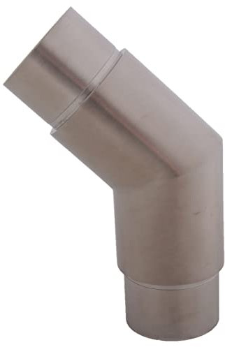 Edelstahl Rohrverbinder Fitting 45 Grad für Rohr 42,4 x 2,0 mm (S014288)